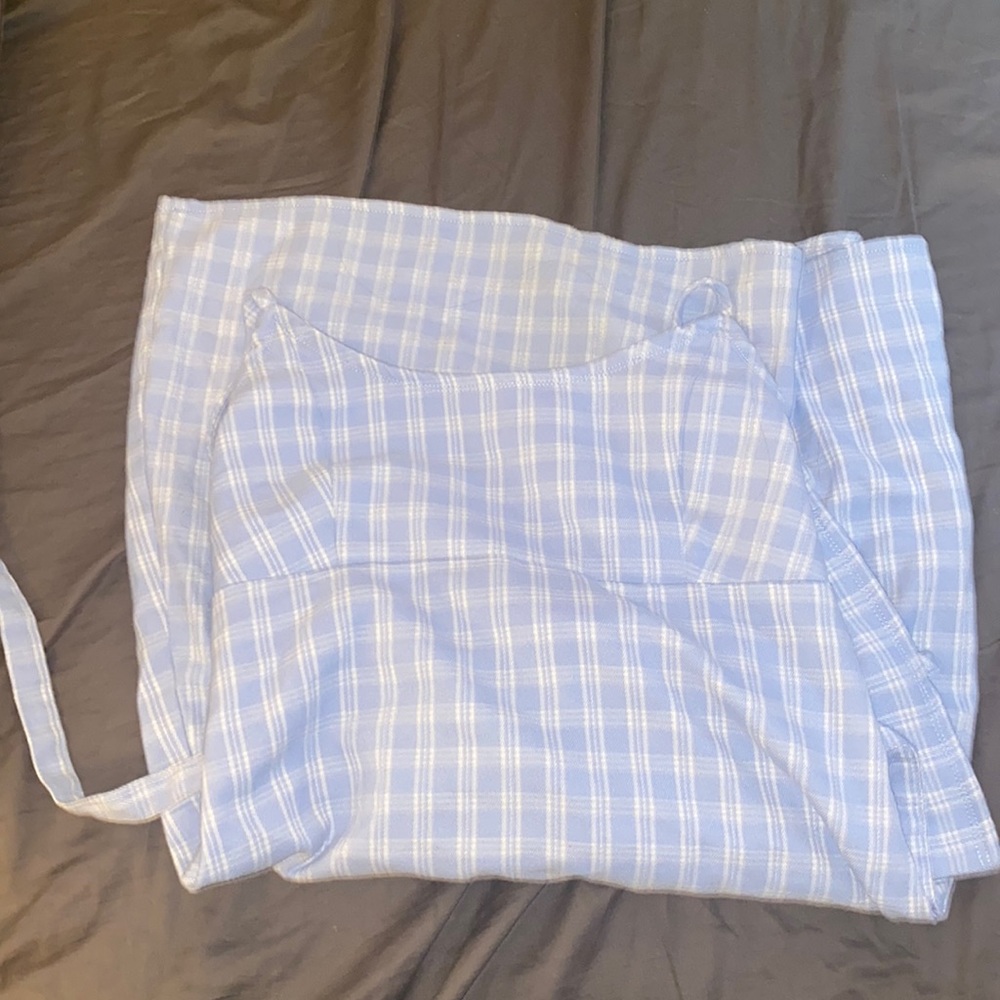 Plaid brandy dress tie in the back
